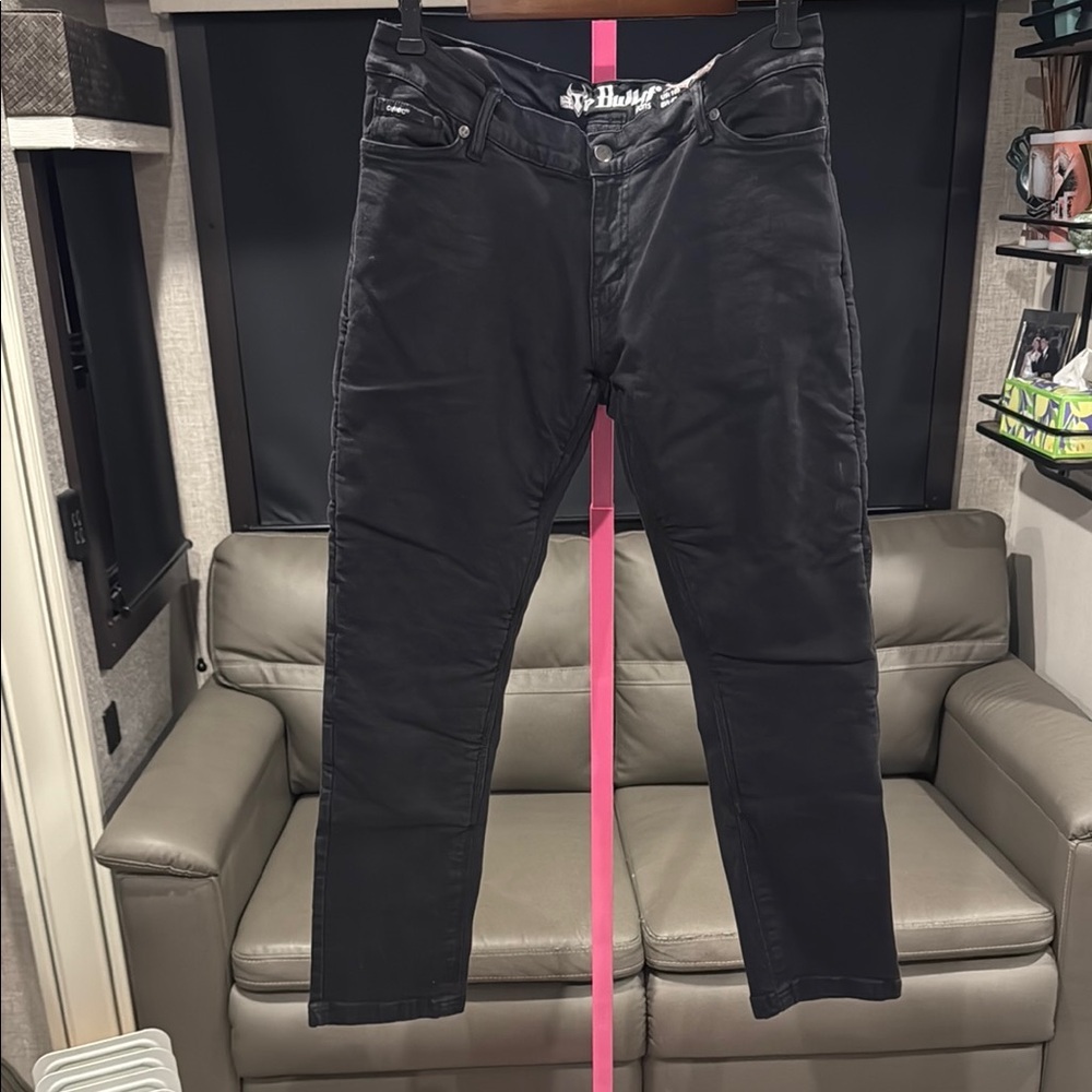 NWT Bull-it motorcycle whimsigoth padded luxury Black Jeans size 10